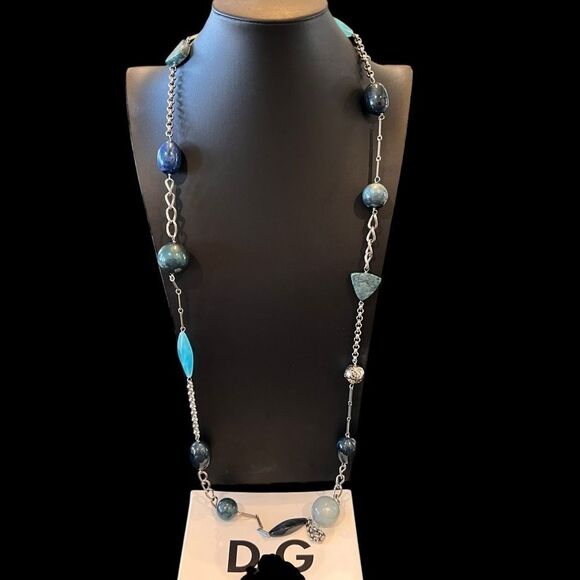 D&G Jewels Blue and Silver Necklace - Picture 5 of 5